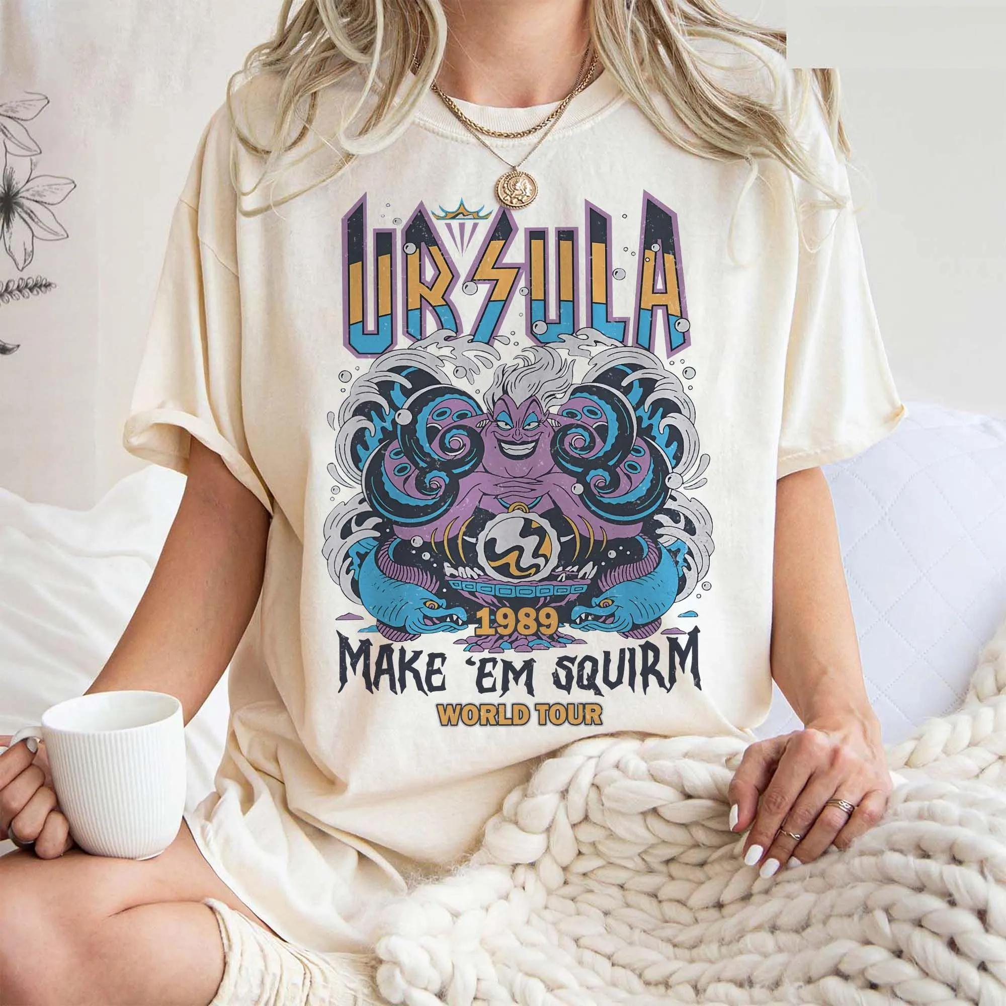 Villain Ursula The Little Mermaid World Tour Vintage Magic Kingdom Unisex Tshirt Comfortable Breathable and Soft Cotton S