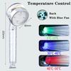 3/7 Colors Change Temperature Sensor Led Pressurized Shower Filter High Pressure Turbo Propeller Showerhead Bathroom Accessories