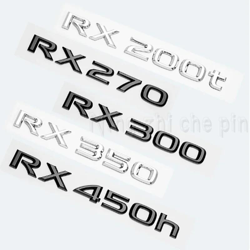 3D Chrome Glossy Black ABS RX200t RX270 RX300 RX350 RX450h RX450hL HYBRID Emblem for LEXUS Car Trunk Trunk Rear Logo Sticker