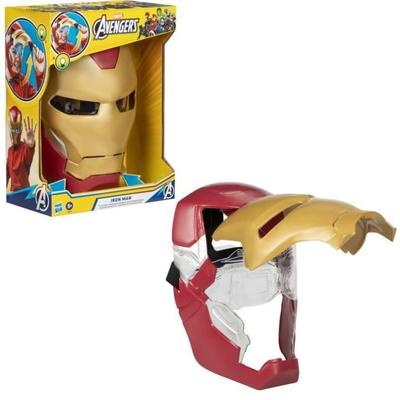 Elektronisch Iron Man masker met beweegbaar vizier, met lichteffecten, Voor kind om zich te verkleden als zijn favoriete held, Vanaf 5