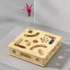 Creative Interactive Cat Puzzle Box Detachable with Feather and Balls Cat Exercise Household Bell Maze Box Pet Puzzle Track