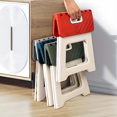 Klapptritt - 300 lbs Tragfähigkeit Rutschfeste Fußstütze, 8,7 Zoll Tragbare Höhe - Platzsparende Haushaltsleiter für Schlafzimmer, Bad, Küche & Wohnzimmer