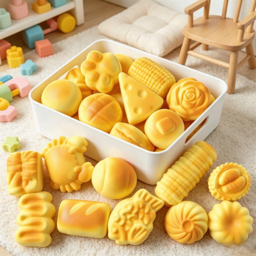 Squeezing Simulated Bread Toy Slow Rebound Sensory Fidget Toy Fun Fake Bread Toy Photography Props