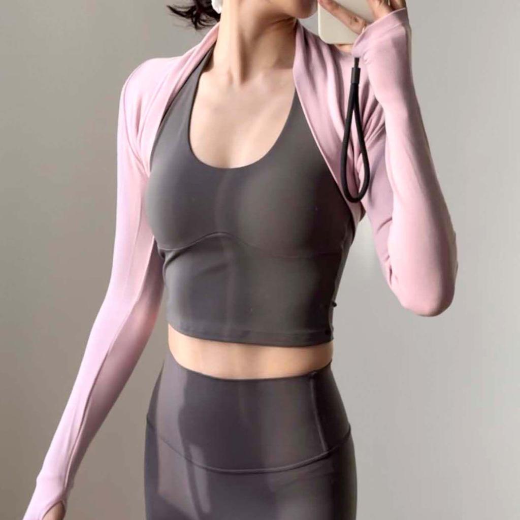 Women's Long Sleeve Yoga Shawl - Perfect for Autumn/Winter Workouts