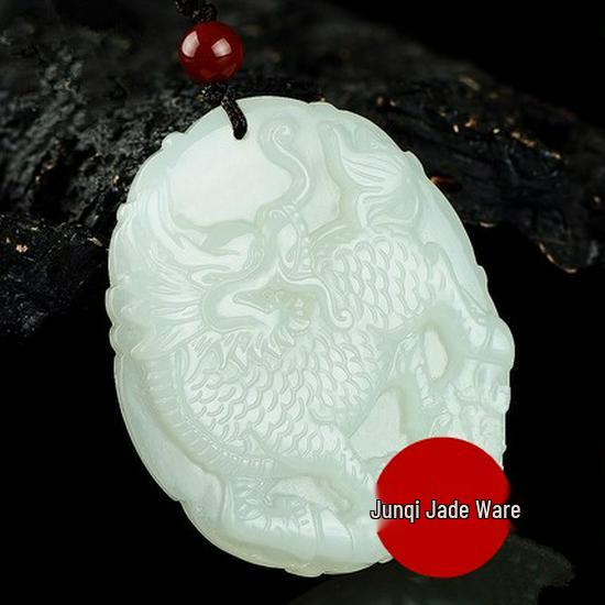Hetian Jade Qilin Pendant with Certificate