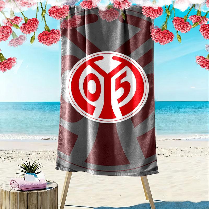 Mainz Passion Print Beach Towel, Large Soft Quick Dry Towel for Beach Camping Swimming