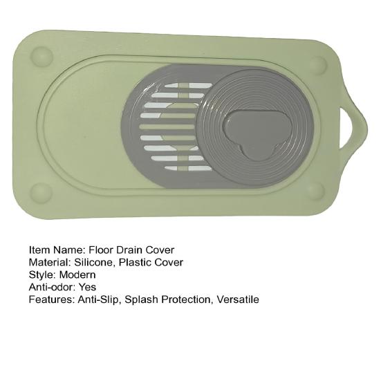 Floor Drain Cover Anti-Slip Anti-Splash Anti-Odor Double-Layer Easy Installation Silicone Bathroom Double-layer Drain Filter