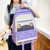 Five-piece backpack new fashion trend casual foreign style student schoolbag large capacity Korean version small fresh and cute