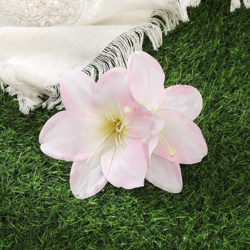 Fermagli per capelli a forma di fiore di giglio per donne ragazze Barretta Clip a pinza di granchio Fermagli per capelli per coda di cavallo Copricapo da bagno spiaggia Accessori per capelli