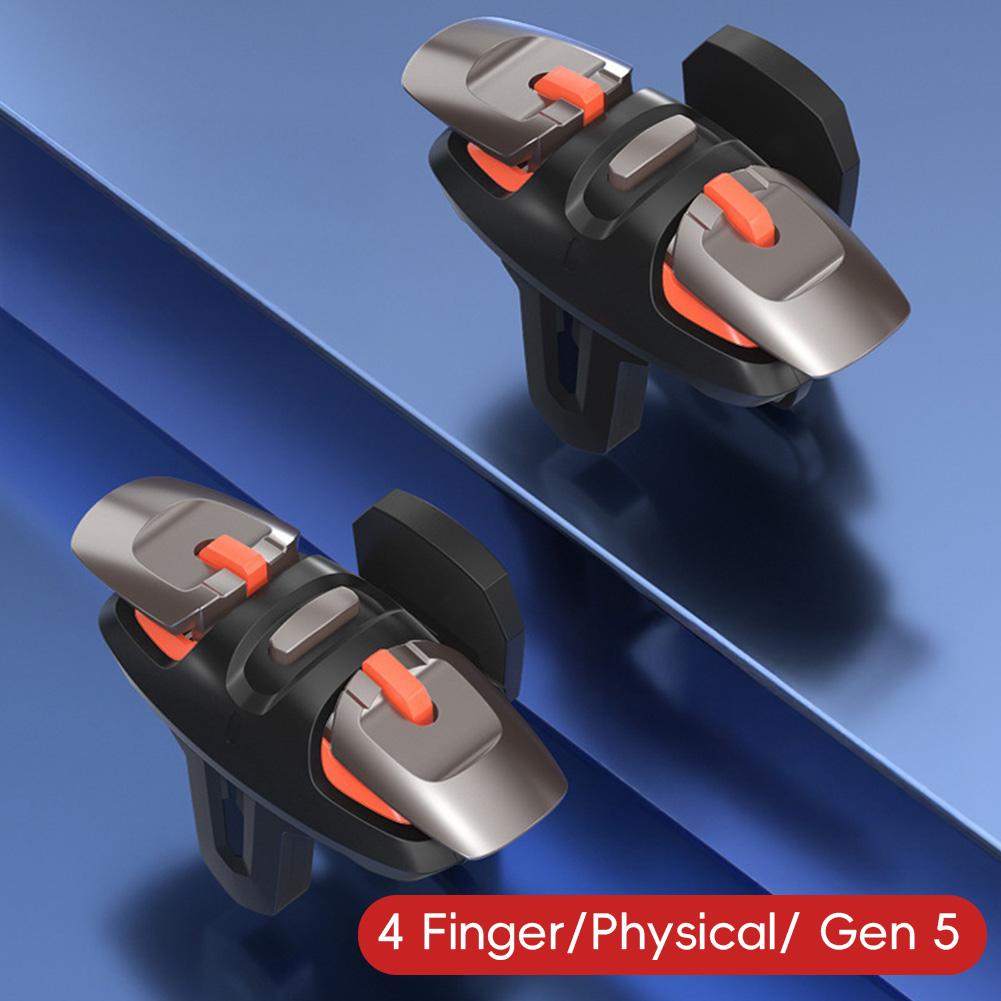 Universal 2Pcs Mobile Gaming Triggers for PUBG 4/6 Finger Game Joystick Auto Rapid Shooting Buttons Pulse Recoil Control Grips 5