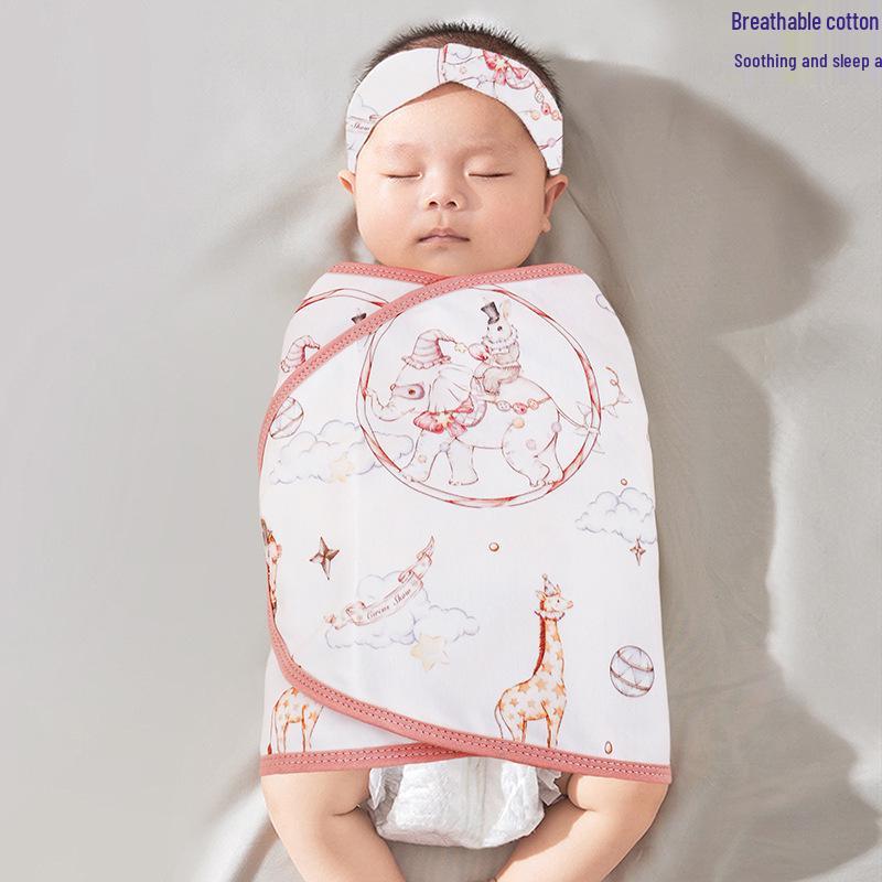 Anti-Startle Baby Swaddle Blanket, Summer Style, Pure Cotton Newborn Sleep Sack