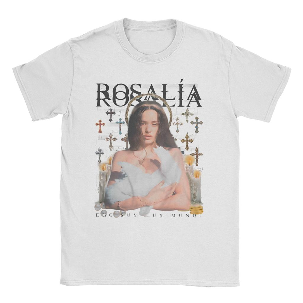Singer ROSALIA Motomami TShirt for Unisex WoUnisex Funny Pure Cotton Tees Crew Neck Short Sleeve T Shirt Plus Size Clothes