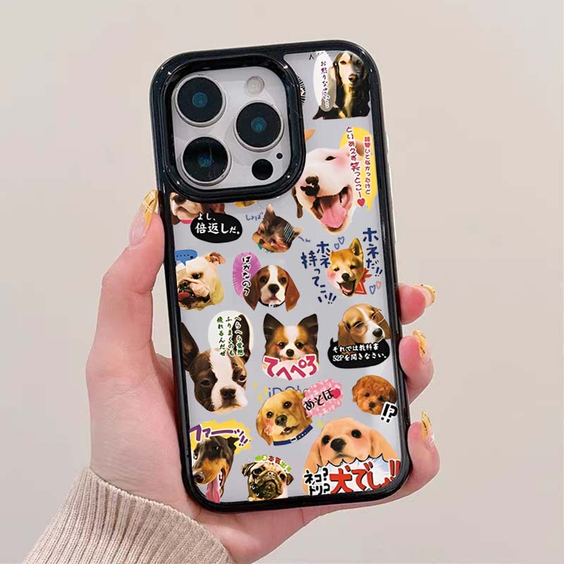 Милый корейский чехол для телефона с кошкой и собакой для Samsung Galaxy S25 S24 Ultra S23 S22 S21 FE A56 A55 A54 A06 A16 A15 A35 A34 5G Прозрачный чехол S24 Plus