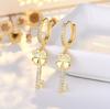 Heart-shaped Ear Buckle Female Small Fresh Earrings Earrings Temperament Diamond Flowers Earrings Jewelry