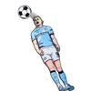 Haaland Funny Rotating Fridge Magnet Football Iconic Scene Magnetic Fan Souvenir 6pcs