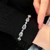 Natural Blue Water Jadeite Dangerous Material Gourd Bracelet Sterling Silver S925 National Tide Wind Burst Exquisite High-end Chain Light Luxury