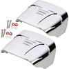2pcs Motorcycle Taillight Cover Without Slots Rear Tail Light Visor Cover Compatible with 2009-2022 Tri Glide Ultra Classic FLHTCUTG & 2010-2011