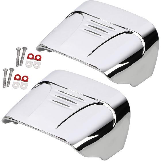 

2pcs Motorcycle Taillight Cover without Slots Rear Tail Light Visor Cover Compatible with 2009-2022 Tri Glide Ultra Classic FLHTCUTG & 2010-2011