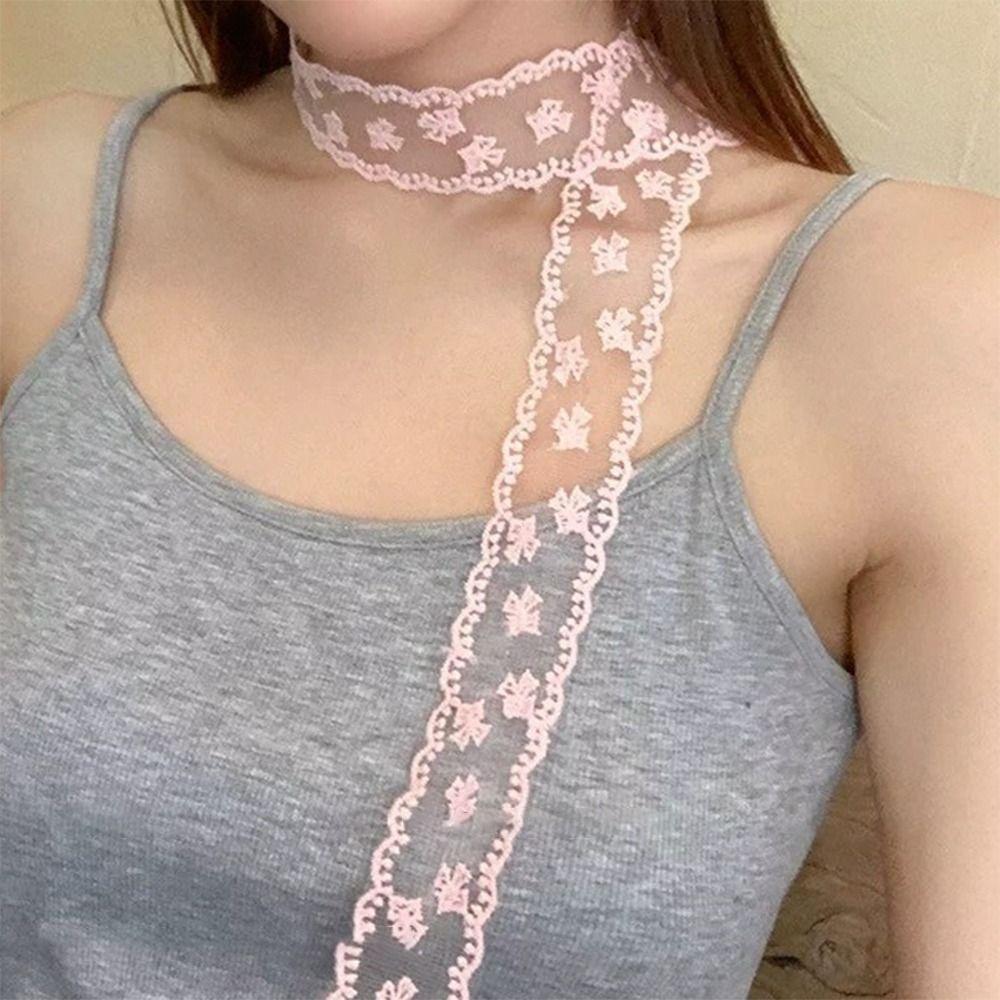 1Pcs Long Ribbon Head Scarf White Bowknot Hairband Kerchief New Hair Scarf  Summer Headwear