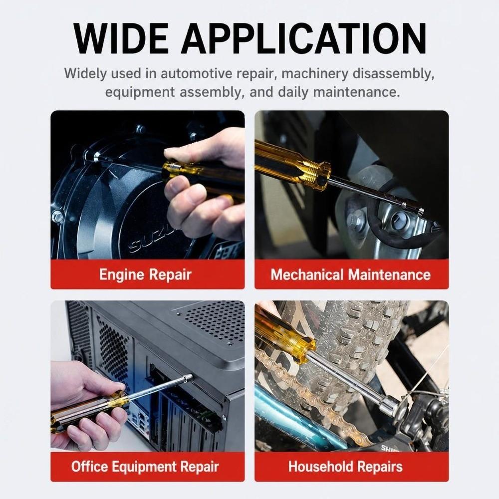 Steel Socket Screwdriver 5/5.5/6/7/8/9/10mm Hand Socket Durable Nut Driver  Hand Repair
