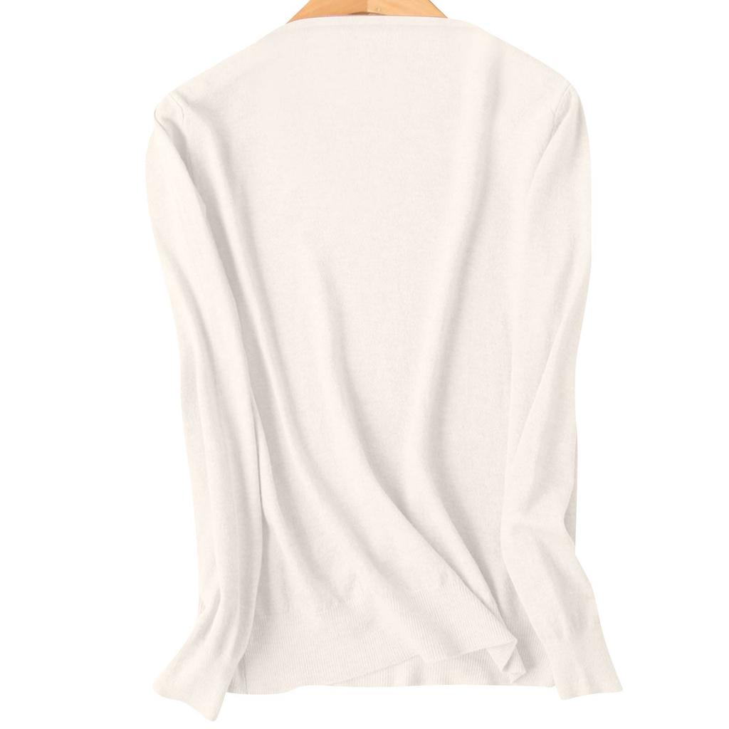 Pánský pletený top s V-výstřihem a dlouhým rukávem Ležérní pohodlná halenka s dlouhým rukávem