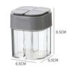 4 In 1 Spice Salt Pepper Shaker Transparent Seasoning Jar Pepper Shaker BBQ Condiment Kitchen Gadget with Lid