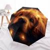 1pc Puppy Sparkle Automatic Folding Umbrella - Compact 8-Rib Design, Durable Plastic & Iron, Lightweight for Outdoor Daily Use159
