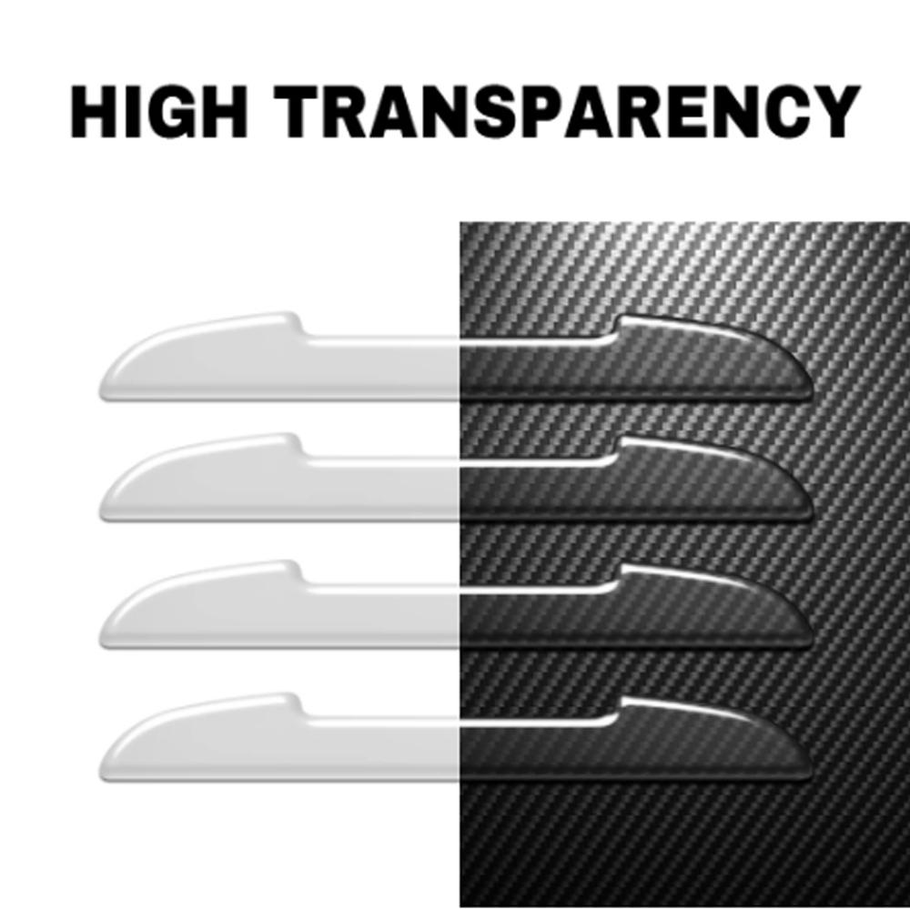 AAAMQ1 4pcs Transparent Car Badge Door Anti-Collision Strip Bumper Guard Protector Sticker For Ford Focus Mustang Mk3 Ranger Mondeo Mk4