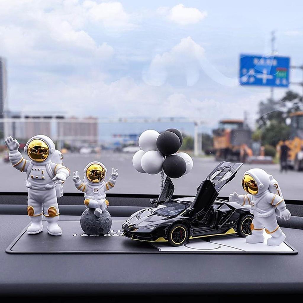 Polyvinyl Chloride 3Pcs Astronaut Action Figurine Home Decor Astronaut Statue Study Office Desk Decor Showpiece Gift Decoration Accessories