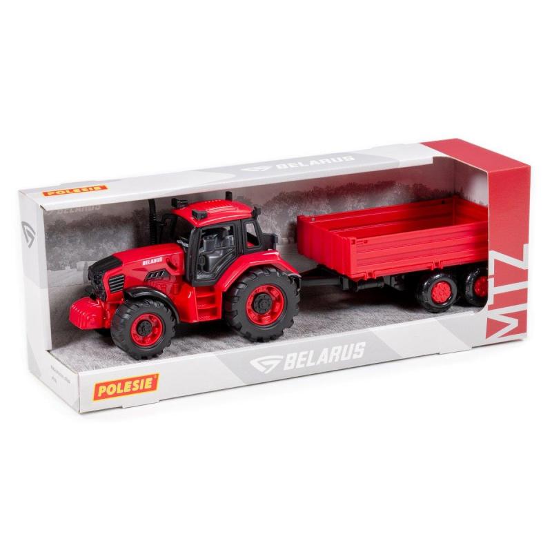 Traktor "Belarus" Z Przyczepą Czerwony W Pudełku - Polesie Wader