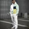 Trend Printed Men's Sweater Set Street Fashion Sports Two-piece Set