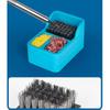 Small Soldering Iron Tips Cleaning Box Steel Brush Sponge Copper Wire 3 Clean Modes Welding Head Tin Slag Remove Cleaner Tool