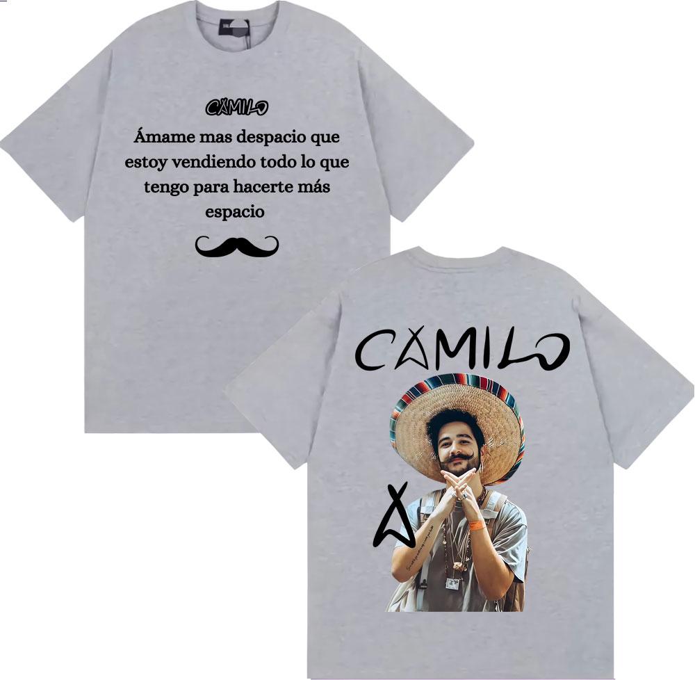 Singer Camilo Tribu Album Tour 2026 Graphic Tshirt Unisexs Clothing Cotton Short Sleeve T Shirts Fashion Hip Hop Hipster T Shirt