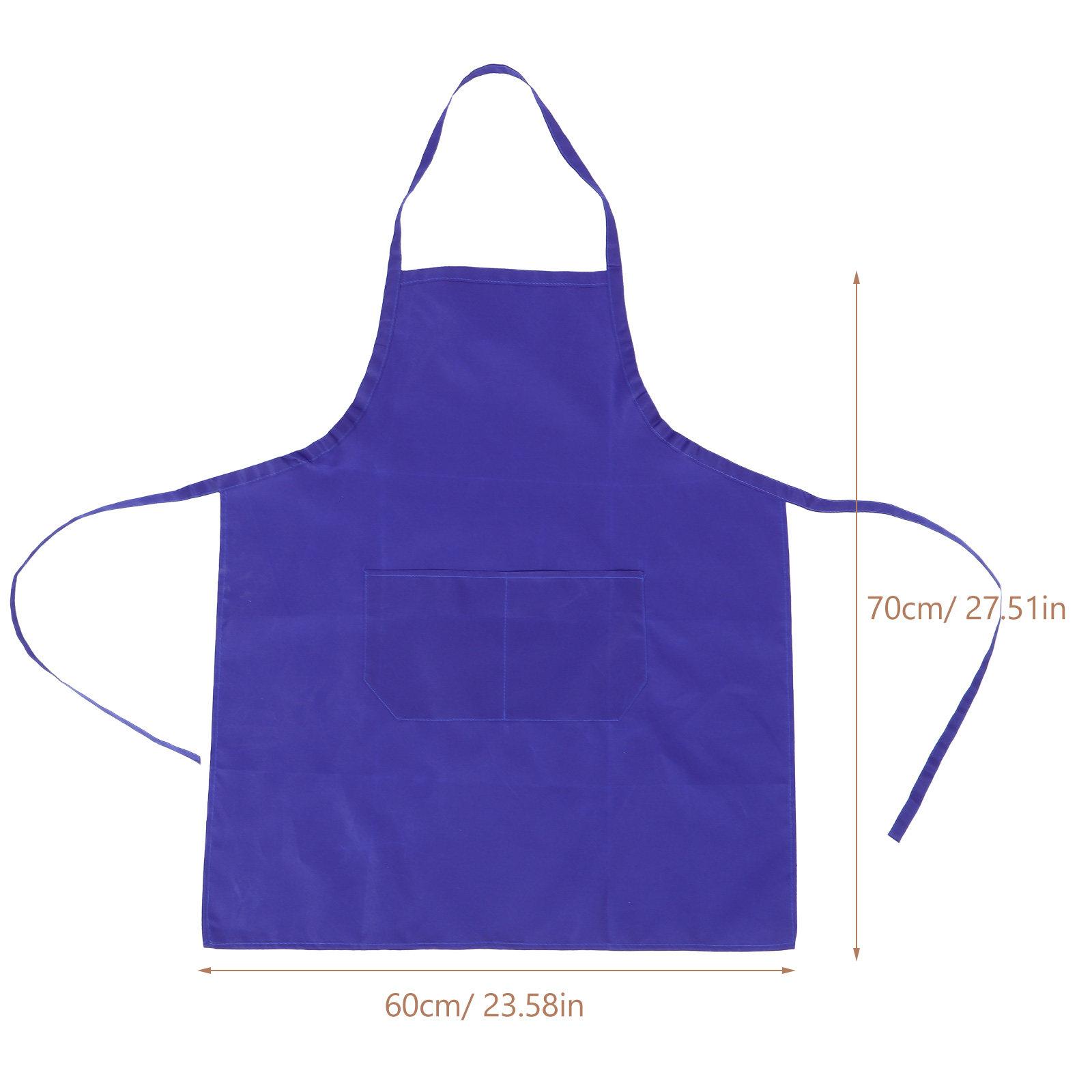 Adjustable Bib Apron 60X85Cm 2 Pockets For Kitchen Cafe Hotel Workshop Home Blackish Green Cooking Apron синий