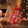 Cardboard Christmas Ornament Box Tree Advent Calendar Box, DIY Surprising Shaped Paper Hole Punch Multi Compartment Gift Fillable Countdown for Candy