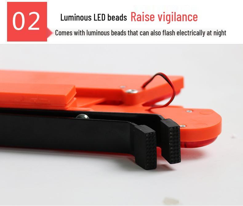 LED Emergency Car Safety Triangle Bracket