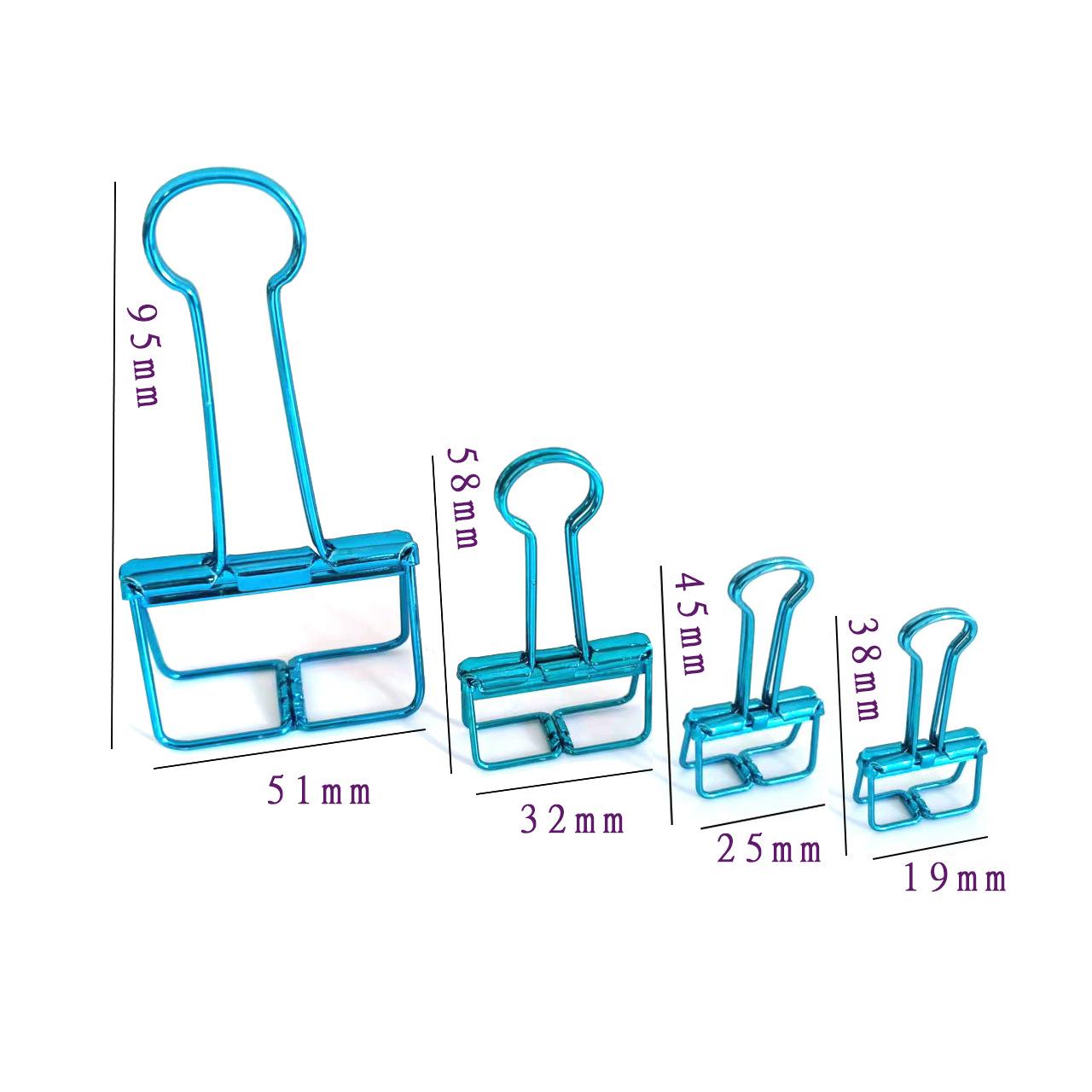 

Metal Bulldog Clip for Office and Planner - Available in Large, Medium, and Small Sizes 19mm Hollow Tail Clip