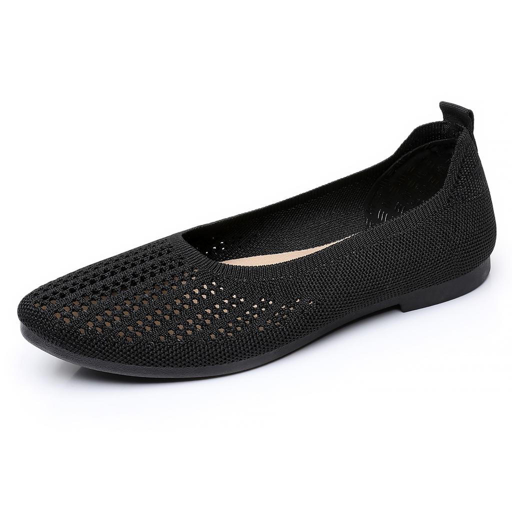 Women Shoes Soft Soft Upper Breathable Casual Shoes V Cut Mesh Flat Loafers Casual daily Comfortable Lightweight Non-slip Soft sole Easy to wear