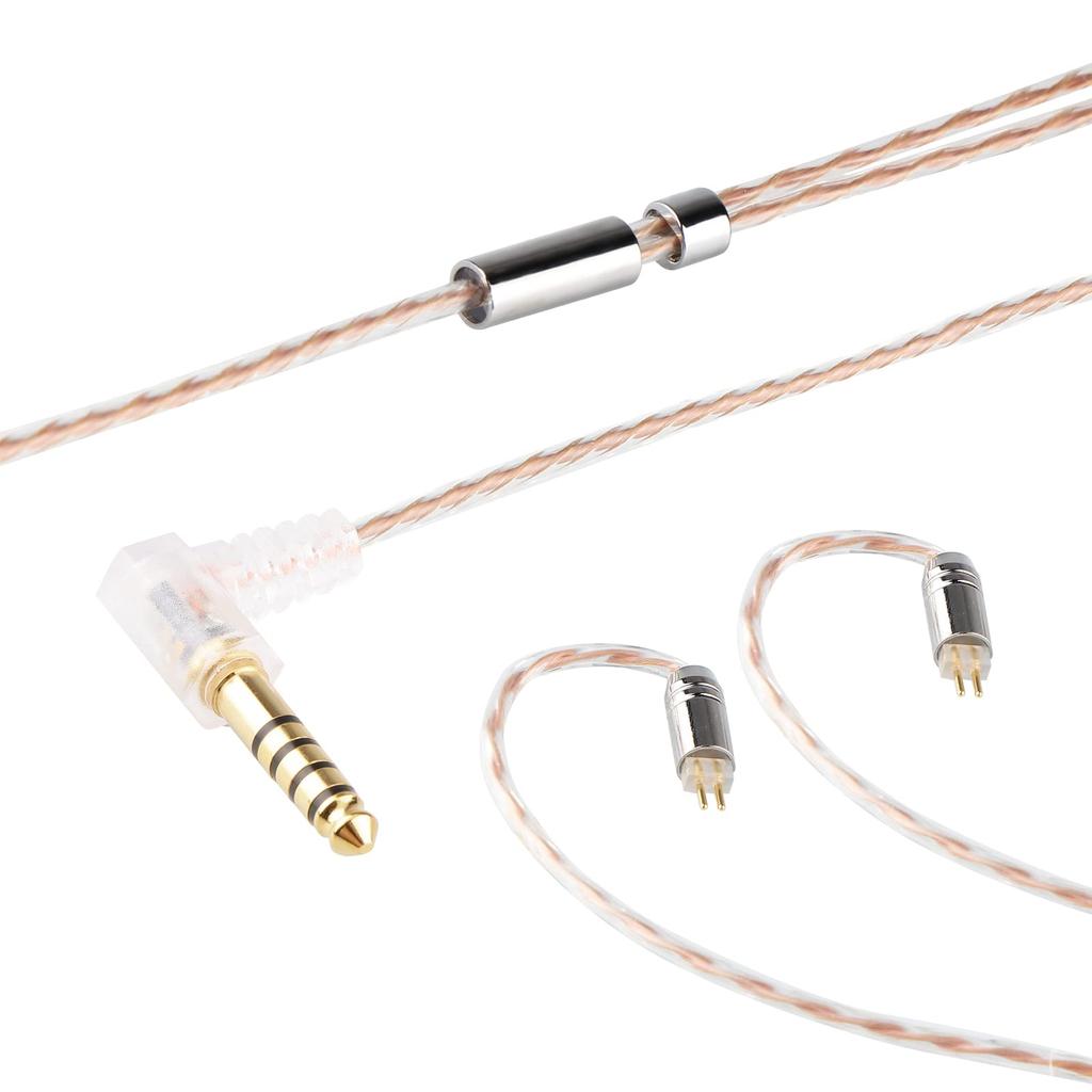 LINSOUL TRIPOWIN Karen Earphone Cable, 2.5mm3.5mm4.4mm Gold-Plated Plugs with QDCMMCX0.78mm 2-Pin Connectors (0.78mm 2-Pin, 4.4mm Plug)