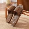 Bambus & Rattan Sommerschuhe für Damen/Herren - Atmungsaktive Paarsandalen, Weiche Sohle Anti-Rutsch Indoor-Hausschuhe für Zuhause/Strand