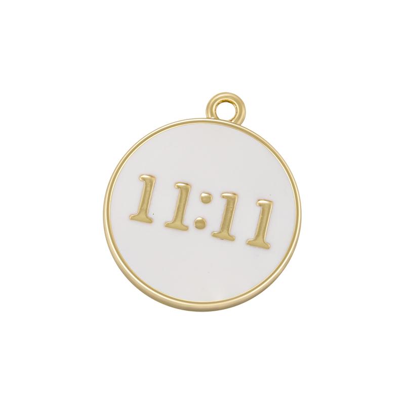 Angel Number Amulet 11:11 Number Charms Pendant for Men and Women Lucky Jewellery Handmade Copper Metal Accessories:VD1879VD1880