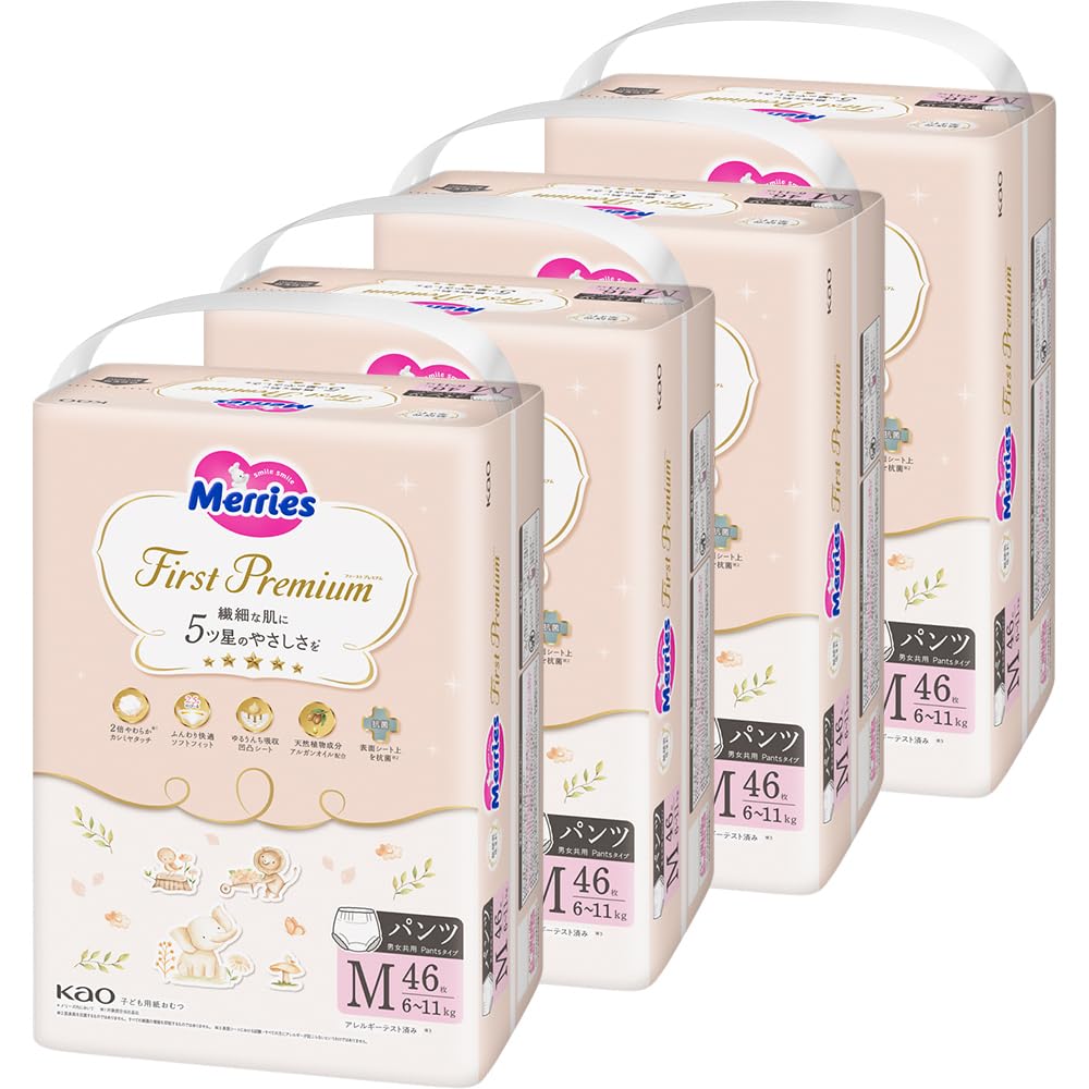 

M First Premium 184 листа x 4 нежность для деликатных [размер брюк] Mary s (6~11 кг) (46 упаковок) [Кейс-товар] 5-звездочный скин