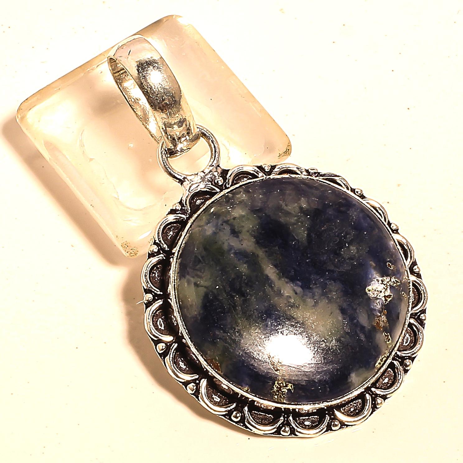 

Sodalite Gemstone Pendant Handmade Ethnic Antique Design Jewelry 2.1 b3y30