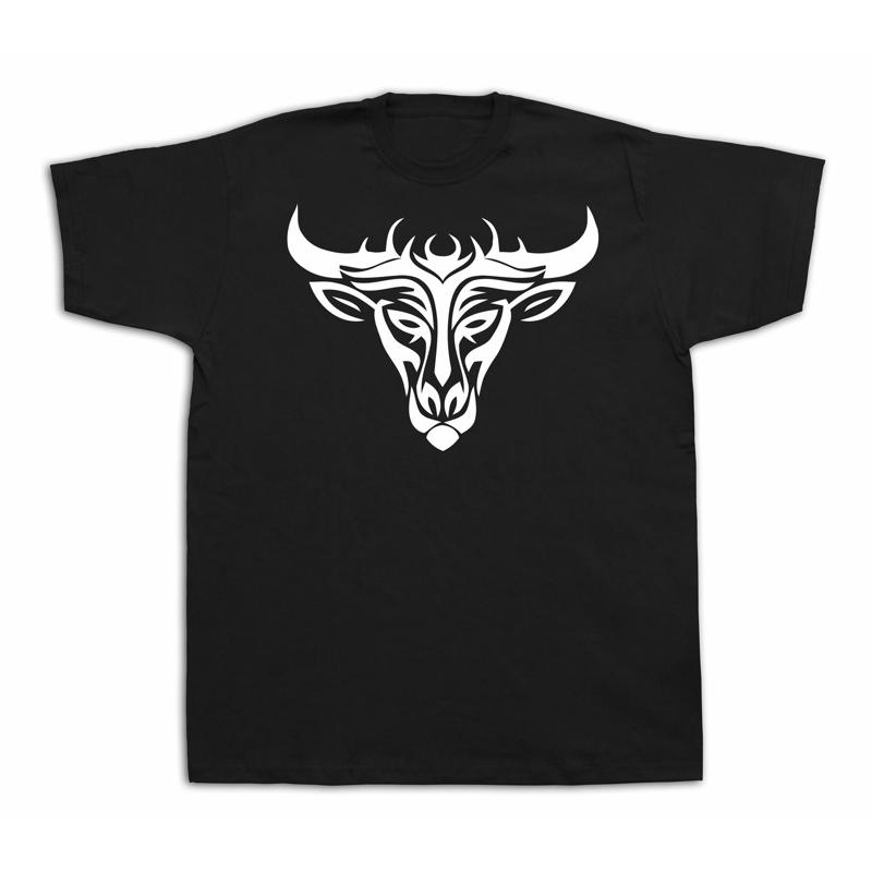 Bull head tattoos sketch sign symbol t shirt funny casual zodiac gift tee