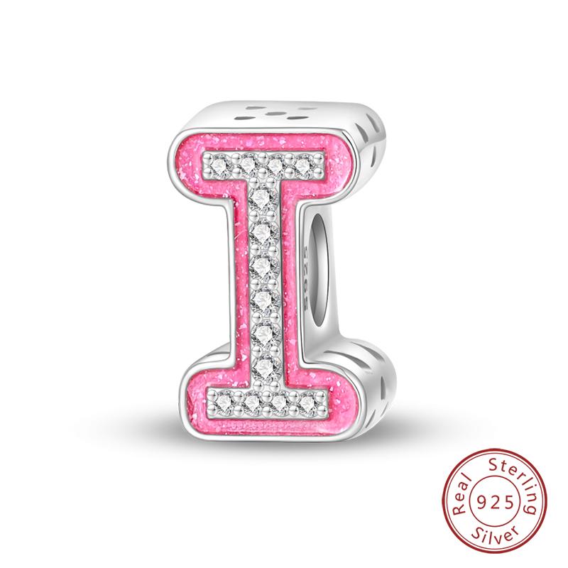 Passen Qikaola Armbänder Charms Sterlingsilber Kupfer 26 Alphabet Buchstaben Charms Perlen Für Frauen Feiner DIY Geburtstags Schmuck Geschenke