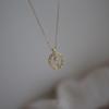 Eternal Love Tulip Pendant Necklace: Gold-Plated S925 Sterling Silver, Vintage Lace Design