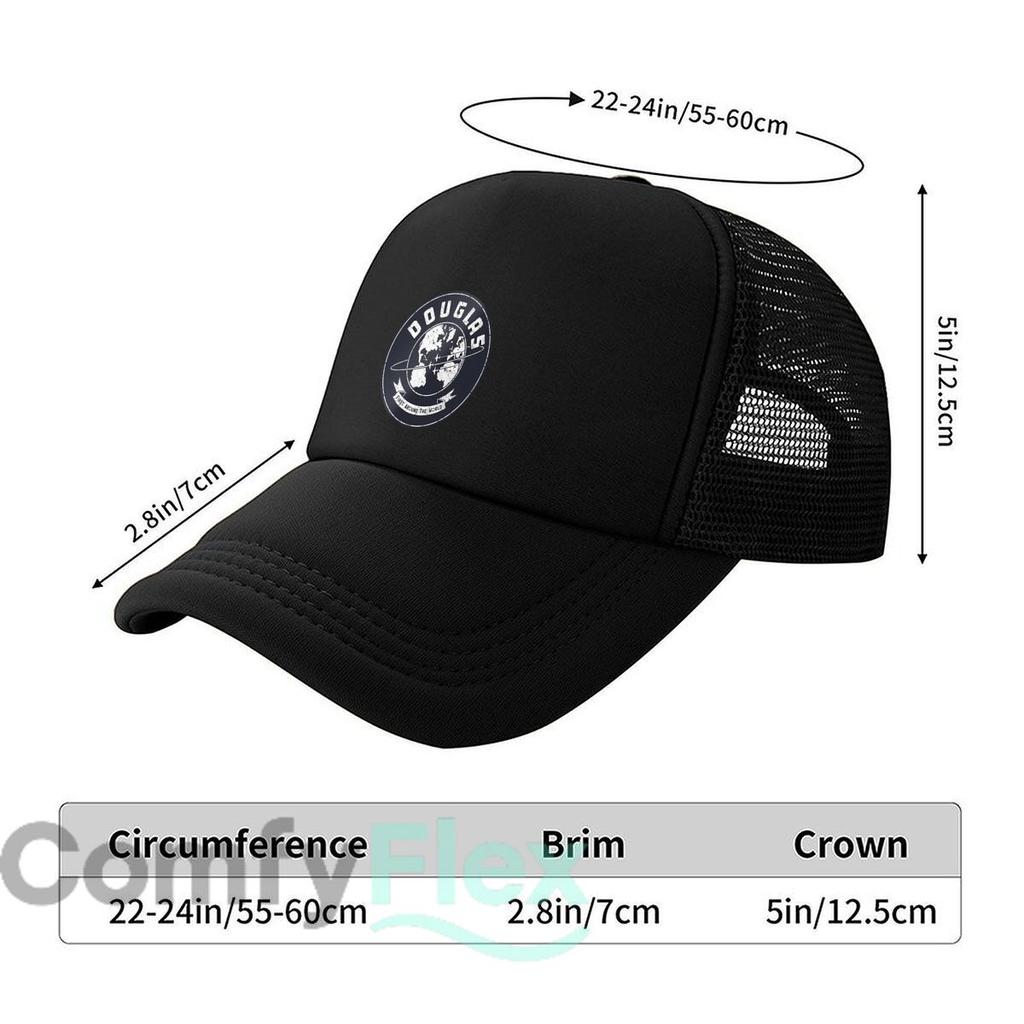 Douglas Around the World Emblem Fashion Mesh Baseball Cap Breathable Casual Hats Outdoor For Unisexs And WoUnisexs