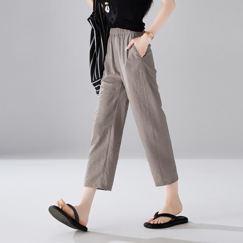 SOFSIL Women's Mulberry Silk Blend Straight-Leg Pants