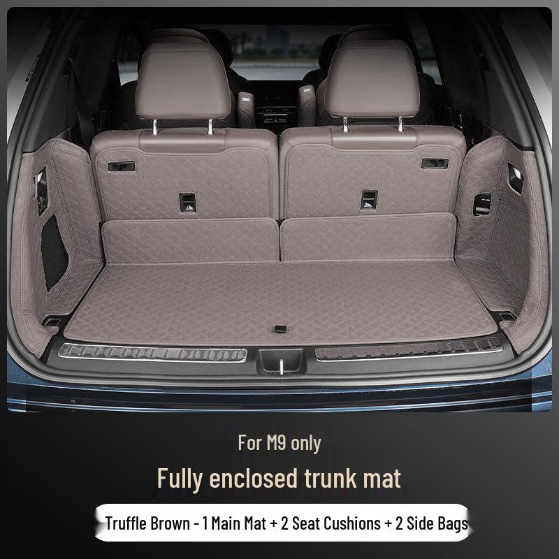 Full Coverage Nappa Leather Trunk and Backrest Mat for 2024/25 AITO M9 Five/Six-Seater