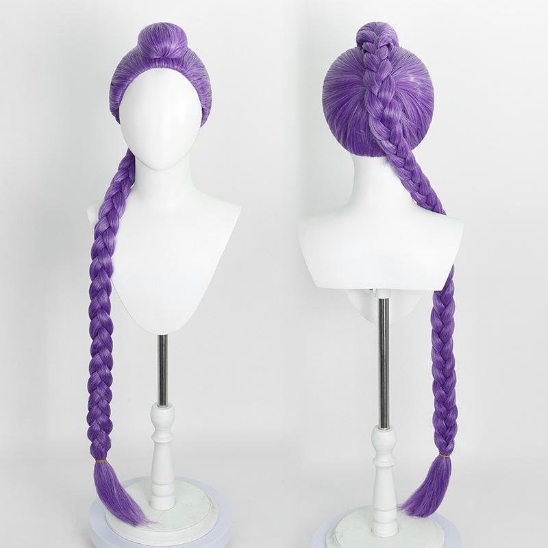 Movie Anime Cosplay Wigs Purple Black Red Long Hair Heat Resistant Synthetic Wigs Carnival Props